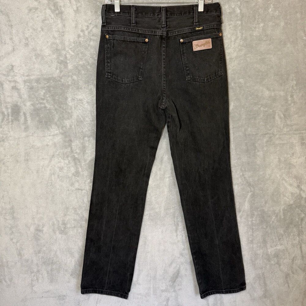 Wrangler Black Denim Tag 32x34 (Actual 30x32) Jeans 5-Pocket Western Cowboy USA